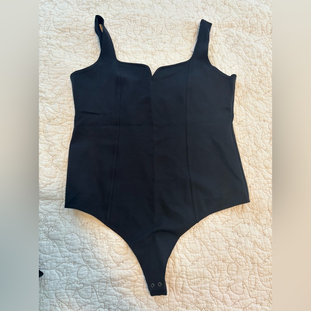 Abercrombie & Fitch Ponte Corset Sweetheart Bodysuit in Black - Sz XL